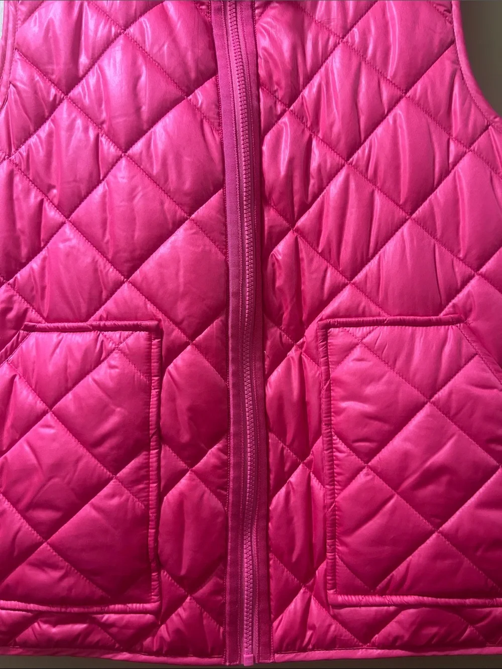 kate spade Quilted Hot Pink Sleeveless Vest XL